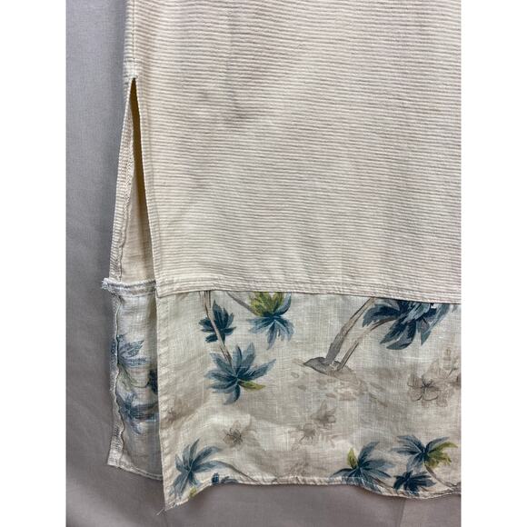 Vintage Womens Piccalino Petites 2pc Dress & Button Top 10 p Linen Hawaiian - Picture 5 of 10